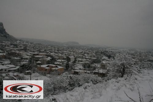 Χιόνια και στην Καλαμπάκα