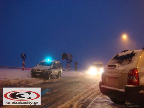 Προβλήματα από την χιονόπτωση στο οδικό δίκτυο - Εγνατία