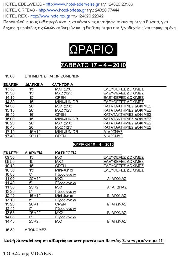 ΜΟ.ΛΕ.Κ - Πανελλήνιο Πρωτάθλημα Motocross