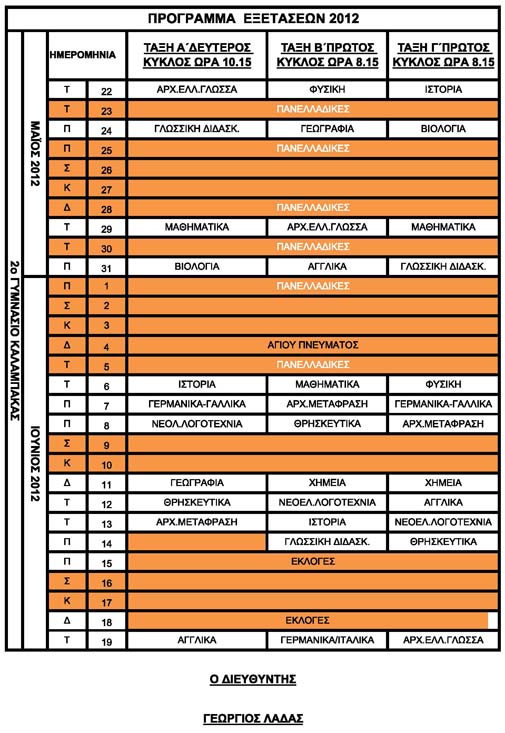programma 2o gym 2012